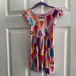 Little Sleepies Pink Ice Cream Print Kids Dress
